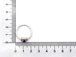 sortija plata 925mm con piedra con circonita