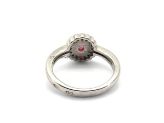 sortija plata 925mm con piedra con circonita