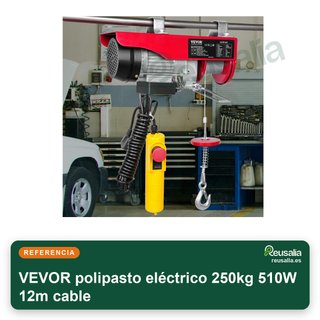 VEVOR polipasto eléctrico 250kg 510W 12m cable