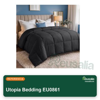 Utopia Bedding edredón acolchado 220x240 gris