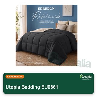 Utopia Bedding edredón acolchado 220x240 gris