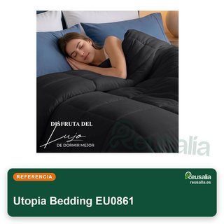 Utopia Bedding edredón acolchado 220x240 gris