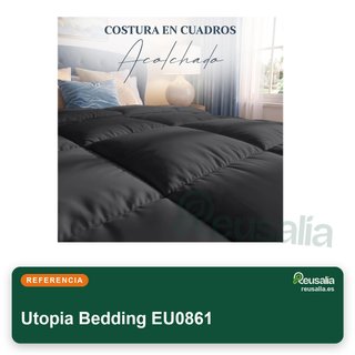 Utopia Bedding edredón acolchado 220x240 gris