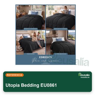 Utopia Bedding edredón acolchado 220x240 gris