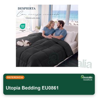 Utopia Bedding edredón acolchado 220x240 gris