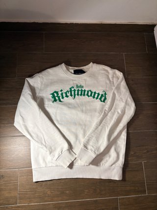 Felpa John Richmond Girocollo Bianca Verde S