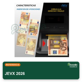 JEVX 2026 Detector y contador billetes euros