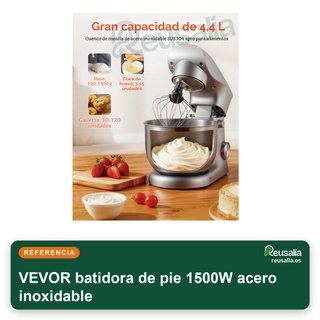 VEVOR batidora de pie 1500W acero inoxidable