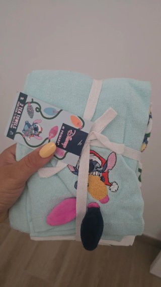 Set 2 Asciugamani Disney Stitch Natale