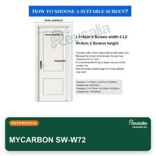 MYCARBON Mosquitera puerta magnética 90x210 cm