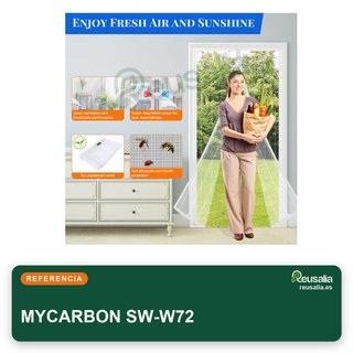 MYCARBON Mosquitera puerta magnética 90x210 cm