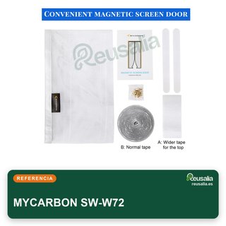 MYCARBON Mosquitera puerta magnética 90x210 cm