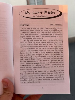 My Left Foot – Christy Brown | Burlington