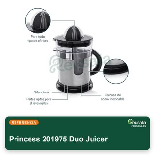 Princess 201975 Duo Juicer exprimidor cítricos