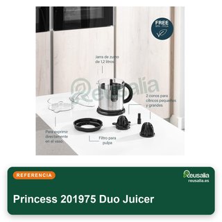 Princess 201975 Duo Juicer exprimidor cítricos