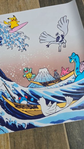 Poster Pokémon Pikachu La Grande Onda 70x50cm