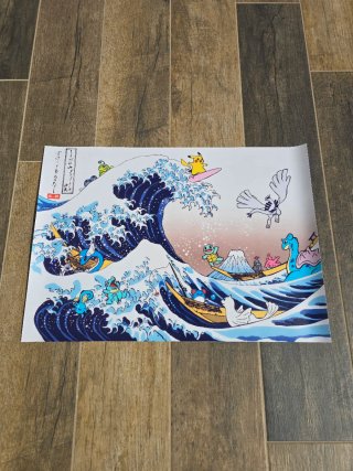 Poster Pokémon Pikachu La Grande Onda 70x50cm