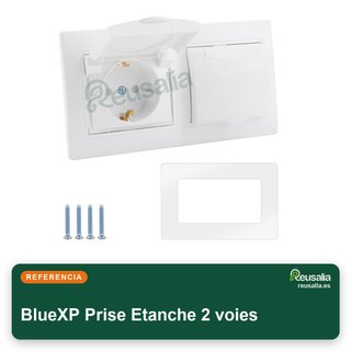 BlueXP enchufe empotrable doble 16A impermeable