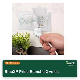 BlueXP enchufe empotrable doble 16A impermeable