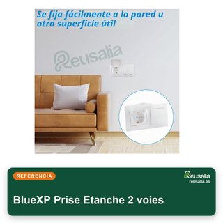 BlueXP enchufe empotrable doble 16A impermeable