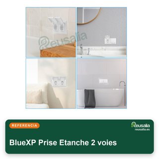 BlueXP enchufe empotrable doble 16A impermeable