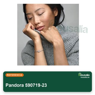 Pandora pulsera plata cierre corazón 23 cm