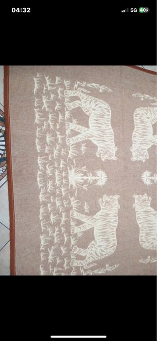 Coperta Matrimoniale Vintage Tigri Anni 80/90