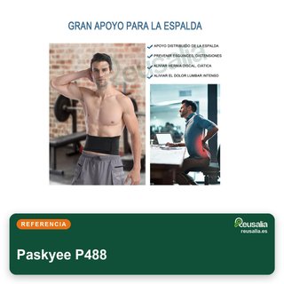 Paskyee Faja Lumbar Ajustable Soporte Espalda