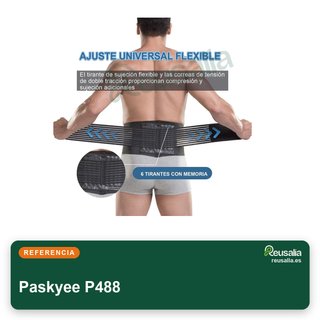 Paskyee Faja Lumbar Ajustable Soporte Espalda