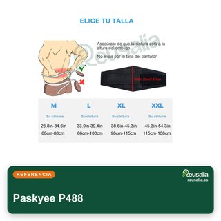 Paskyee Faja Lumbar Ajustable Soporte Espalda