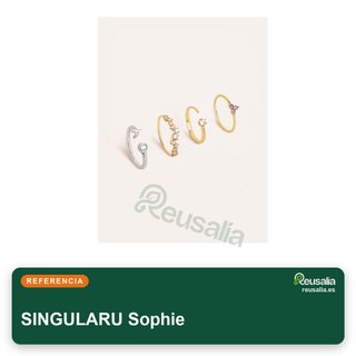 Singularu anillo Sophie plata oro ajustable