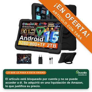 - UJJ 30GB Negro Tablet Android 15 10" Niños con