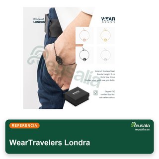 WearTravelers Pulsera Mapa Mundo Acero Londra