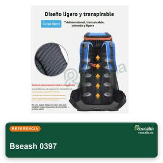 Bseash mochila senderismo impermeable 60L