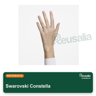 Swarovski anillo cóctel Constella rodio talla 50