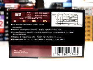 3x Cassetes Sony UX60 - 90 - 100 Chrome Position