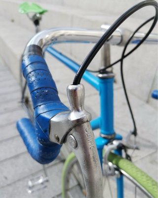 Bicicleta Fixie Azul y Verde