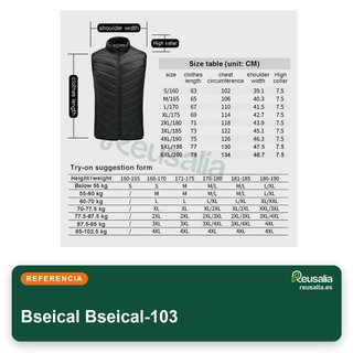 Chaleco calefactable eléctrico invierno XL USB