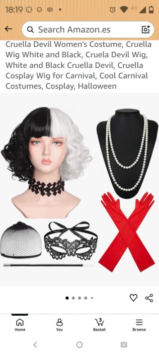 Disfraz Cruella Mujer Talla Única