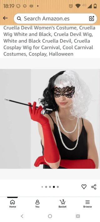 Disfraz Cruella Mujer Talla Única