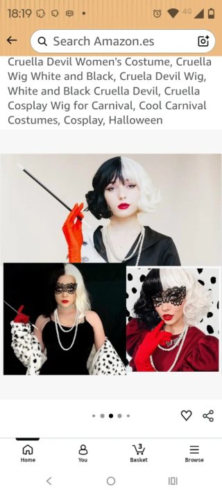 Disfraz Cruella Mujer Talla Única