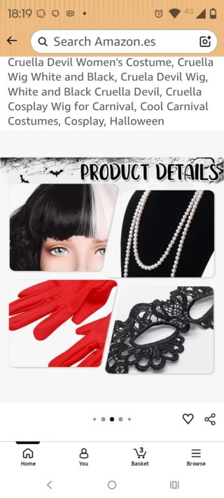Disfraz Cruella Mujer Talla Única