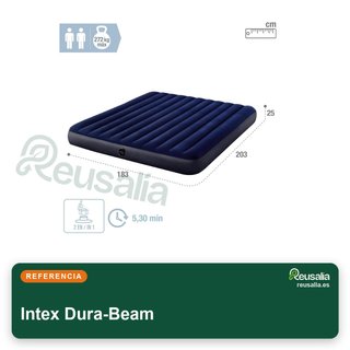 Intex colchón hinchable Dura-Beam 183x203 cm