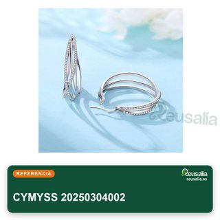 Pendientes aro plata 925 mujer hipoalergénicos