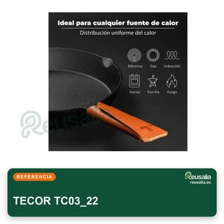 Sartén hierro fundido inducción versátil 32cm