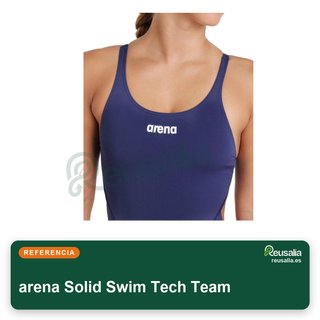 arena Solid Swim Tech Team bañador mujer una pieza talla 34