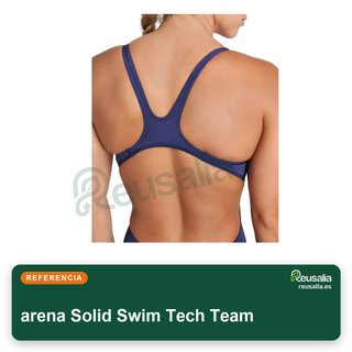 arena Solid Swim Tech Team bañador mujer una pieza talla 34