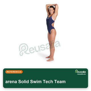 arena Solid Swim Tech Team bañador mujer una pieza talla 34