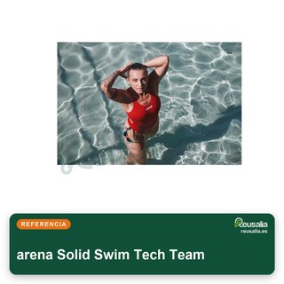 arena Solid Swim Tech Team bañador mujer una pieza talla 34