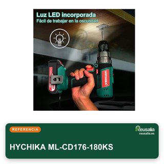 HYCHIKA Taladro Percutor Atornillador 18V 45Nm